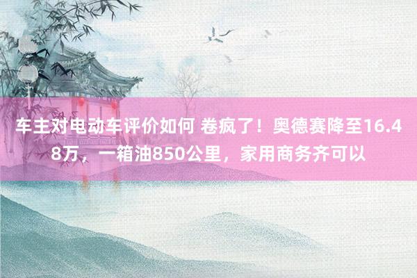 车主对电动车评价如何 卷疯了！奥德赛降至16.48万，一箱油850公里，家用商务齐可以