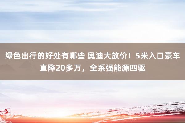 绿色出行的好处有哪些 奥迪大放价！5米入口豪车直降20多万，全系强能源四驱