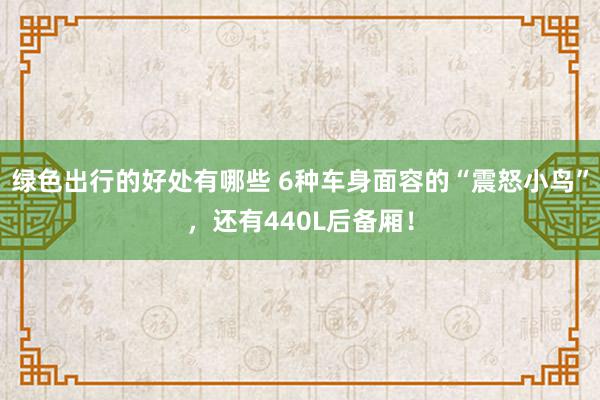 绿色出行的好处有哪些 6种车身面容的“震怒小鸟”，还有440L后备厢！