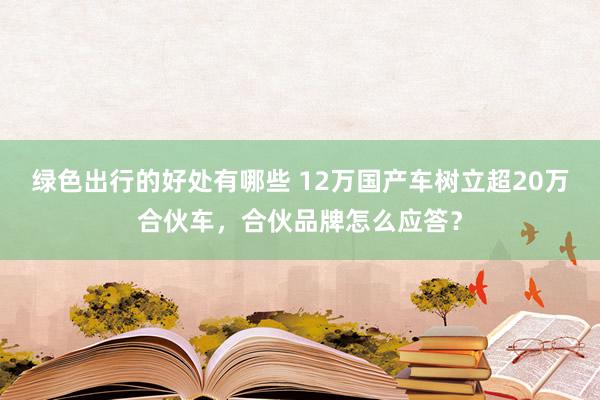 绿色出行的好处有哪些 12万国产车树立超20万合伙车，合伙品牌怎么应答？