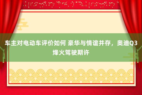 车主对电动车评价如何 豪华与情谊并存，奥迪Q3烽火驾驶期许