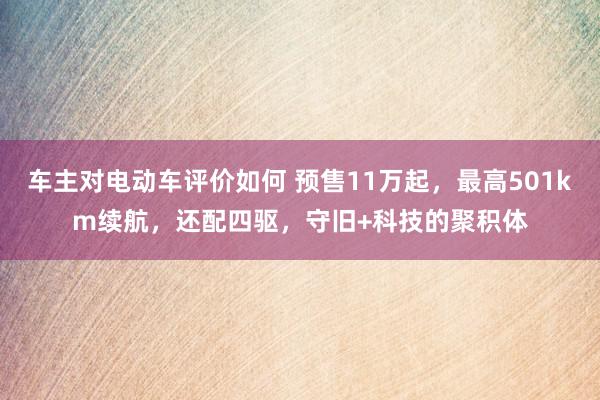 车主对电动车评价如何 预售11万起，最高501km续航，还配四驱，守旧+科技的聚积体