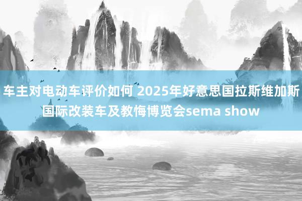 车主对电动车评价如何 2025年好意思国拉斯维加斯国际改装车及教悔博览会sema show