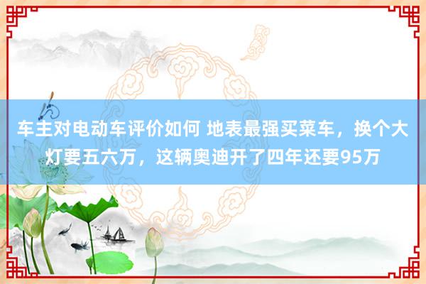 车主对电动车评价如何 地表最强买菜车，换个大灯要五六万，这辆奥迪开了四年还要95万