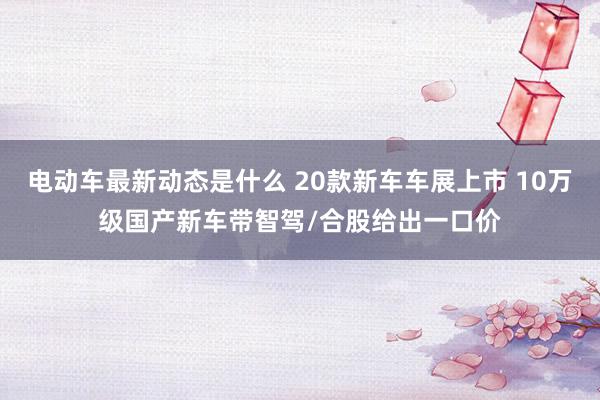 电动车最新动态是什么 20款新车车展上市 10万级国产新车带智驾/合股给出一口价