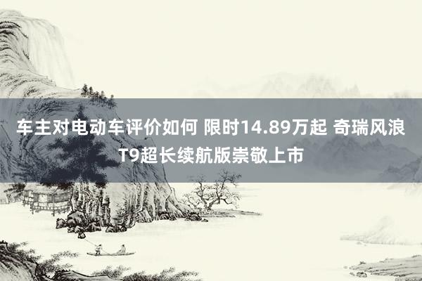 车主对电动车评价如何 限时14.89万起 奇瑞风浪T9超长续航版崇敬上市