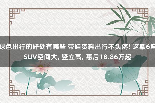 绿色出行的好处有哪些 带娃资料出行不头疼! 这款6座SUV空间大, 竖立高, 惠后18.86万起