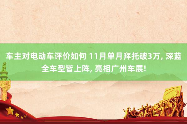 车主对电动车评价如何 11月单月拜托破3万, 深蓝全车型皆上阵, 亮相广州车展!