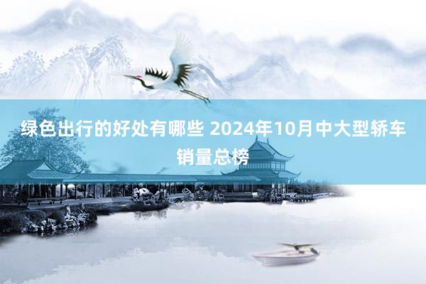 绿色出行的好处有哪些 2024年10月中大型轿车销量总榜