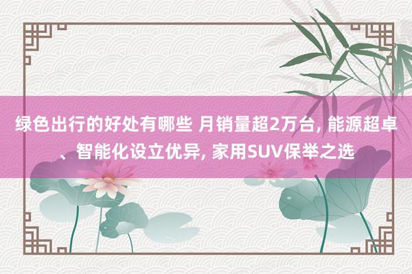 绿色出行的好处有哪些 月销量超2万台, 能源超卓、智能化设立优异, 家用SUV保举之选