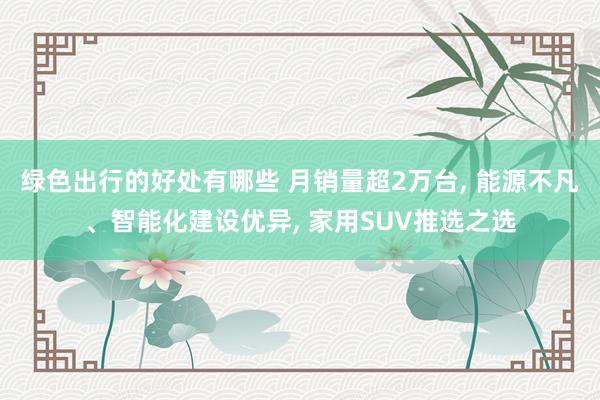 绿色出行的好处有哪些 月销量超2万台, 能源不凡、智能化建设优异, 家用SUV推选之选