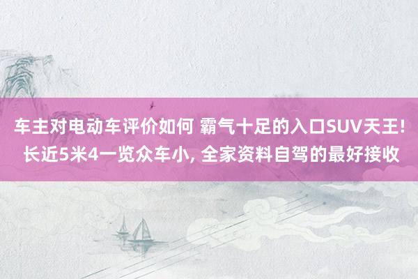 车主对电动车评价如何 霸气十足的入口SUV天王! 长近5米4一览众车小, 全家资料自驾的最好接收