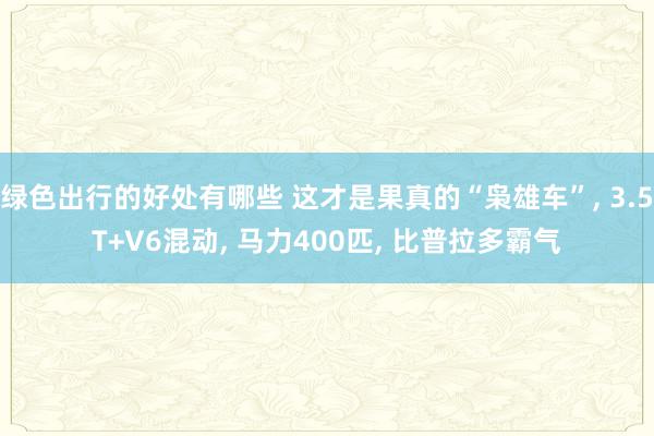 绿色出行的好处有哪些 这才是果真的“枭雄车”, 3.5T+V6混动, 马力400匹, 比普拉多霸气