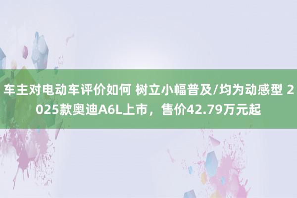 车主对电动车评价如何 树立小幅普及/均为动感型 2025款奥迪A6L上市，售价42.79万元起